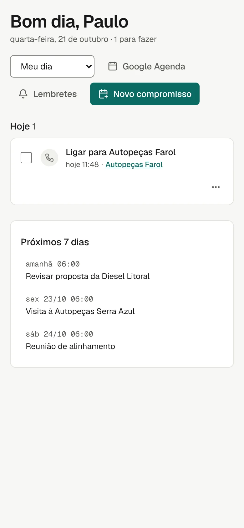 Meu dia no celular